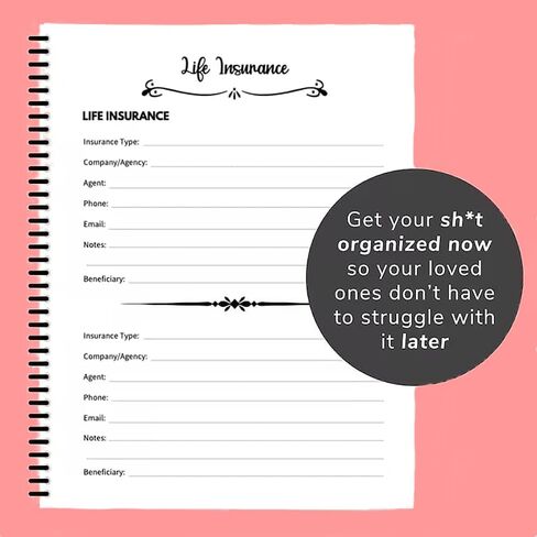 End of Life Planner Organizer Binder - Funny Workbook, I'M Dead Now What Book Planner,Important Document Organizer, Estate Planning,Life Book Document Organizer Notebook in Saudi Arabia