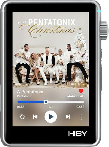 HiBy R3 II (Gen 2) Hi-Fi Lossless Audio Player - Portable with Bluetooth, WiFi, DSD, PCM, MQA Streaming, Dual ESS ES9219C, MQA 16X, TIDAL/Qobuz, 3.5mm+4.4mmBAL Jacks (Red) in Kuwait