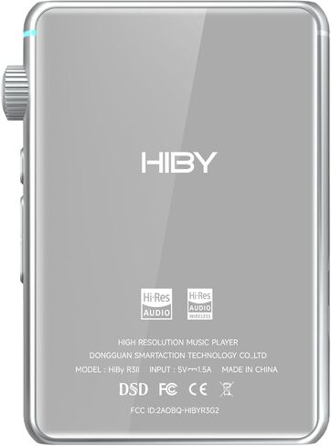 HiBy R3 II (Gen 2) Hi-Fi Lossless Audio Player - Portable with Bluetooth, WiFi, DSD, PCM, MQA Streaming, Dual ESS ES9219C, MQA 16X, TIDAL/Qobuz, 3.5mm+4.4mmBAL Jacks (Red) in Kuwait