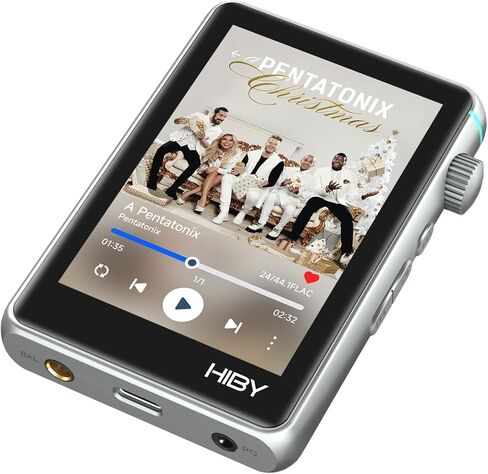 HiBy R3 II (Gen 2) Hi-Fi Lossless Audio Player - Portable with Bluetooth, WiFi, DSD, PCM, MQA Streaming, Dual ESS ES9219C, MQA 16X, TIDAL/Qobuz, 3.5mm+4.4mmBAL Jacks (Red) in Kuwait