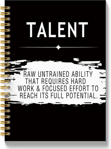 Mindset Inspirational Notebook Journal ، دفاتر المكاتب التحفيزية للعمل ، هدايا ملهمة للنساء زميلات في العمل ، دفتر Black Hardcover SPORAL 5.5x8.3 in Kuwait