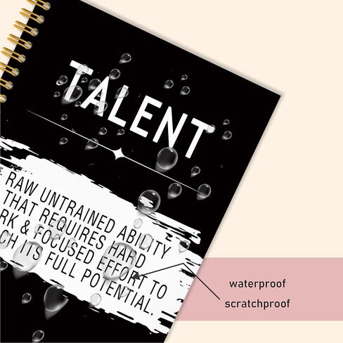 Mindset Inspirational Notebook Journal ، دفاتر المكاتب التحفيزية للعمل ، هدايا ملهمة للنساء زميلات في العمل ، دفتر Black Hardcover SPORAL 5.5x8.3 in Kuwait