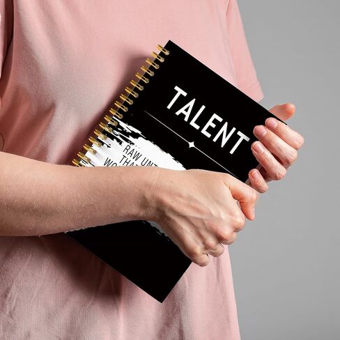 Mindset Inspirational Notebook Journal ، دفاتر المكاتب التحفيزية للعمل ، هدايا ملهمة للنساء زميلات في العمل ، دفتر Black Hardcover SPORAL 5.5x8.3 in Kuwait