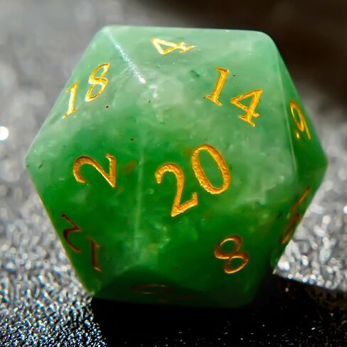 Purple Cat's Eye Crystal DND Dice Set 7 PCS Gemstone Suitable for Dungeons and Dragons D & D RPG Games in Kuwait