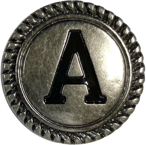 Pack of 5 Antique Silver 1-1/8" Letter Initial Alphabet Conchos Screw Back Concho (Antique, H) in Saudi Arabia
