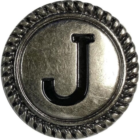 Pack of 5 Antique Silver 1-1/8" Letter Initial Alphabet Conchos Screw Back Concho (Antique, H) in Saudi Arabia