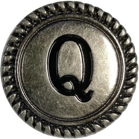 Pack of 5 Antique Silver 1-1/8" Letter Initial Alphabet Conchos Screw Back Concho (Antique, H) in Saudi Arabia