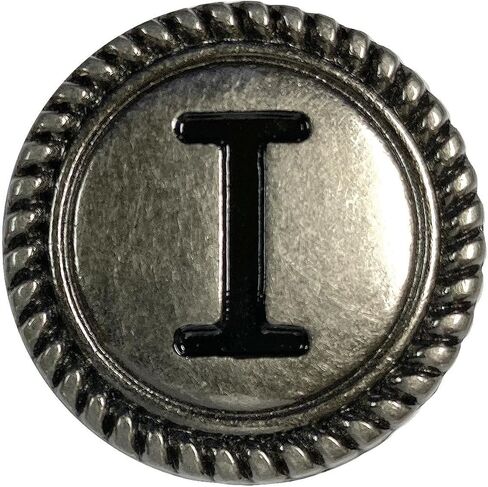 Pack of 5 Antique Silver 1-1/8" Letter Initial Alphabet Conchos Screw Back Concho (Antique, H) in Saudi Arabia