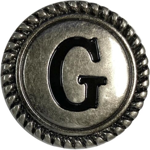 Pack of 5 Antique Silver 1-1/8" Letter Initial Alphabet Conchos Screw Back Concho (Antique, H) in Saudi Arabia