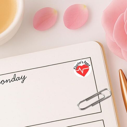 Doctor Appointment Planner Sticker / 54 Fun Vinyl Stickers (1/2") / Doctor’s Health Wellness Productivity Life/Bullet Bujo Journal/Todo Reminder (One Sheet, Matte Vinyl) in Saudi Arabia
