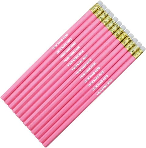أقلام رصاص Ezpencil - أقلام الرصاص - أقلام سداسية - برميل وردي وممحاة بيضاء - حزمة من 12-2HB الأسود - مدرسة - مكتب - ممحاة غير رخوة in Kuwait