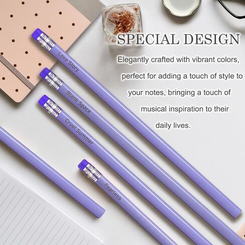 16 PCS Singer Music Pencil Set ، Singer Music Merch Pencil ، Gift Merch لعشاق الموسيقى ، أقلام رصاص أرجوانية أصفر باللون الأصفر لمشجعي المغني صديق عيد ميلاد ، ألوان مختلطة in Saudi Arabia