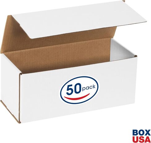 BOX USA BM1255 Corrugated Mailers, 12" x 5" x 5", White (Pack of 50) in Saudi Arabia