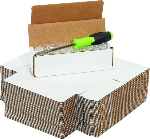 BOX USA BM1255 Corrugated Mailers, 12" x 5" x 5", White (Pack of 50) in Saudi Arabia