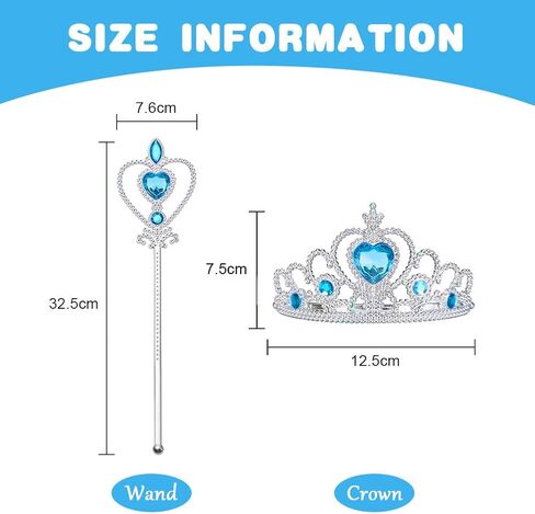 AOMIG Princess Dress Up Costume, 3PCS Princess Dress up, Princess Dress with Accessories for Birthday Queen Cosplay in Saudi Arabia