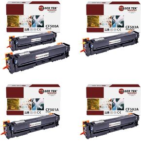 Laser Tek Services Compatible Toner Cartridge Replacement for HP 202A CF500A CF501A CF502A CF503A Works with HP Color Laserjet Pro MFP M280nw M254dw M281fdw Printers (Black, Cyan, Magenta, Yellow, 5