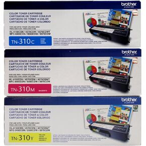 Brother TN-310 Standard Yield Toner Cartridge Set Colors Only (CMY)