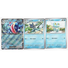 Greninja ex 041/142 - Stellar Crown Pokemon Card Lot - Froakie & Frogadier