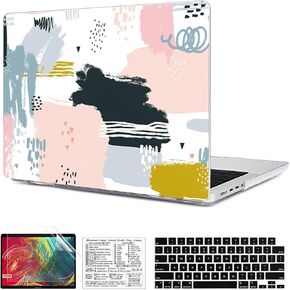 Compatible with MacBook Pro 16 inch Case 2021-2024 Release M4 A3403 A3186 M3 A2991 M2 A2780 M1 A2485 Pro/Max Plastic Shell Case &Mac OS Keyboard Sticker&Keyboard Cover (Music Left Right Brain)