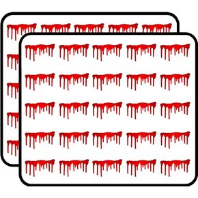 50 PCs Dripping RED Blood Paint 1" Stickers Decals Laptop Notebook Phone Waterproof Vinyl Trendy