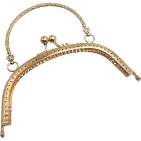 Purse Clasp Frame, Semicircle Metal Coin Bag Kiss Clasp Lock with Handle, for DIY Craft, Purse Making Tailor Sewer 16.5cm (Gunblack) J006 in Kuwait