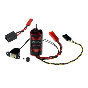 FURITEK Unity PRO 3500kv 2-in-1 Micro FOC Brushless System Included Inrunnner Motor with Integrated ESC for RC Crawler, RC Car TRX4M 1/18 Upgrade Electronics (HELIDIRECT)