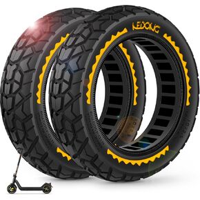 BANGTING 2PCS 60/70-6.5 Scooter Tire Tubeless, 10x2.5 inch Front or Rear Replacement Solid Tires, 10x2.5-6.5 Rubber Tire for Segway Max G2/G30/G30D/G30E/G30E/G30LP/G30D II/G30 Max (Red)