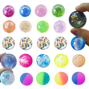 24Pcs Bouncy Balls for Kids,32mm Bouncing Balls Bulk,Goodie Bags Stuffers,Treasure Box Toys for Classroom Birthday Party Favors for Kids 3-5 4-8 8-12