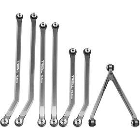 TREAL Alu 7075 SCX24 Links High Clearance Chassis Links Set(7P) for SCX24 Gladiator Axial 1/24 SCX24 RC Crawler Car AXI00005T (Titanium)