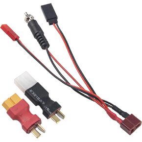 3 in 1 T Female Plug to JR Female JST Female Igniter Charger Adapter & Female Tamiya-Style to T Plug Male Adapter, Female XT60 to T Plug Male Connector for RC Glow igniter Ignition Receiver