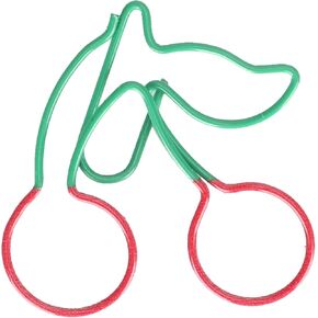 20Pcs Metal Paper Clips, Cherry Shaped Paperclips Bookmarks, Paper Clips Bookmarks Planner Clip Fruit Shaped