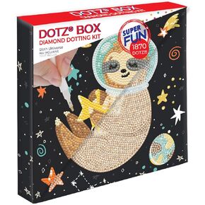 DIAMOND DOTZ Sloth Universe Dotz Box Animal Diamond Painting Kits for Adults - Diamond Art Kits a Relaxing Creative Craft Kit with Dotz Gems 8.7"x8.7"