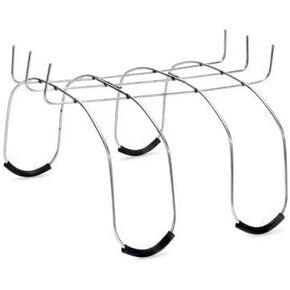 Generic 10 Pack of 12 inch Galvanized Wire Headstone Saddle for Rustproof Cemetery Gravestone Floral Display, Silver, 12W10P
