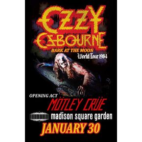 OZZY OSBOURNE REPLICA 1984 CONCERT POSTER