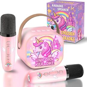 Unicorn Toys for Girls Age 4-6 Mini Karaoke Machine for Girls Unicorn Birthday Decorations 4 5 6 7 8 9 Year Old Girl Birthday Gifts