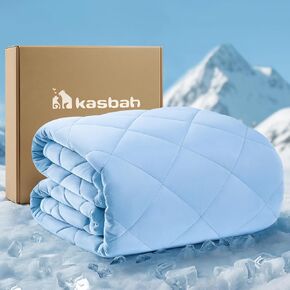 KASBAH Cooling Blanket for Dogs Pee-Proof Dog Blanket for Couch Bed Car Seat Protect Washable Reversible Design Q-MAX>0.5 Dog Cool Blankets in 3 Sizes for Small, Medium & Large Dogs