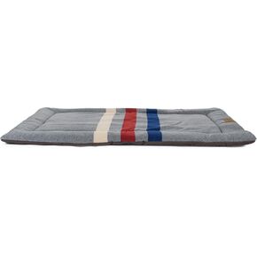 Pendleton Fleece Comfort Cushion Dog Bed - Cabin Stripe Shale, L