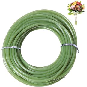 49.2ft Green Tubing Roll Flower Stem Covers Tubes Artificial Accessories for Bundling Artificial Flowers Stems DIY Bouquets Wedding Corsage Arrangement Diameter 5mm