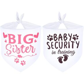 Dog Bandana Big Sister Dog Bandana Pet Dogs Scarf Accessories Announcement Bandanas Pet Triangle Scarf Dogs Bandanas Pets Scarfs Accessories