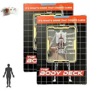 The Body Deck, The Body Deck Playing Cards, Unique Transparent 3D Image of The Human Anatomy Playing Cards, Waterproof Plastic Clear Playing Card Gift for Card Lover (1pcs)