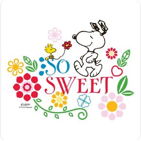 CafePress So Sweet Snoopy Small Die Cut Sticker, 3"x4" Matte Finish