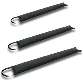 Self-Absorbing Reusable Flood Bags with Handles - Evenly Distributed Absorbents, Multiple Lengths - Home/Garage/Commercial Protection (3ft (Pack of 2) - with Handles)