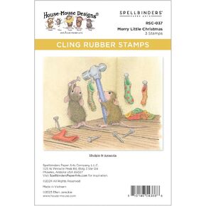 Spellbinders Merry Little Christmas Cling Rubber Stamp