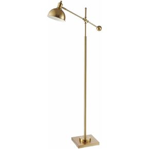 SAFAVIEH FLL4073A Lighting Dagen Brass Gold Adjustable (LED Bulb Included) Floor Lamp