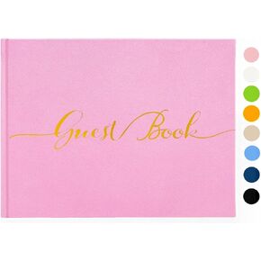 Wedding Guest Book Polaroid Guest Book for Wedding and Baby Shower, 100 Pages Blank and Lined Bridal Shower Guest Book, Photo Guest Book Includes Clear Photo Corners Self Adhesive (Navy)