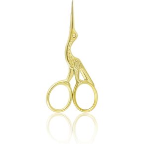 Golden Stork Embroidery Scissors Stainless Steel Sharp Tip Sewing Scissors for Everyday Use, Art Work, Needlework (1 Pcs 3.6Inch)
