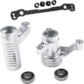 CNC Aluminum Steering Bell Crank Set for 1/5 RC Car LOSI DBXL-E 2.0 Upgrade Part (Red)