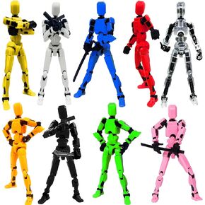 Assembly Completed-Titan 13 Action Figures, Upgrade Nova 13 Action Figure, Dummy Robot 13 Action Figure Set,3D Robot Figure for Children's Day Birthday Gifts (Assembly Completed-5pcs)