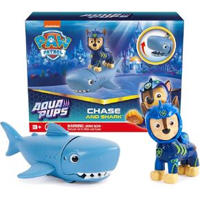 PAW Patrol, Aqua Pups Chase and Shark Action Figures Set, Kids Toys for Ages 3 and up