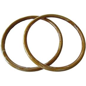 Pair of 8 inch Round Plastic Craft Handbag Purse Handles (Clear)